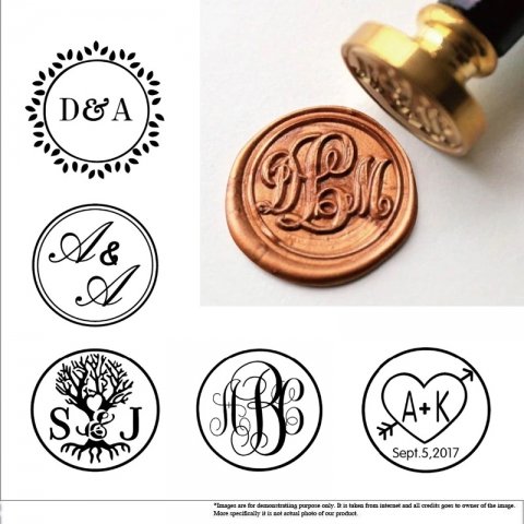 Monogram logo stamps