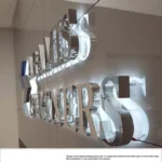 3D Stell Mirror Signage