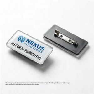 Epoxy Name Badge With Pin