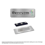 Metal Name Badge with Magnet by Threeyem