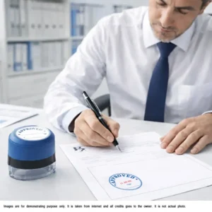 Approved Stamp with Date and Signature Line