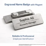 Engraved Name Badge with Magnet 1 Engraved Name Badge Dubai